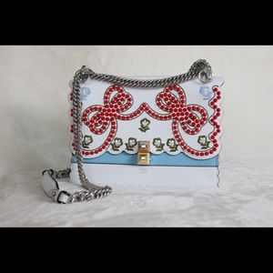 Fendi shoulder bag with silver chain strap